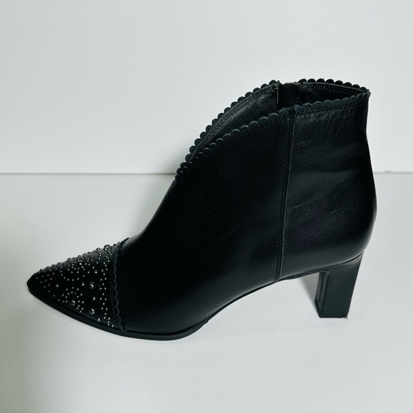 Javiera Booties Boots 2201 Studs Leather Ankle Boots Pointy Toe Heel Zip Spain - Picture 3 of 16